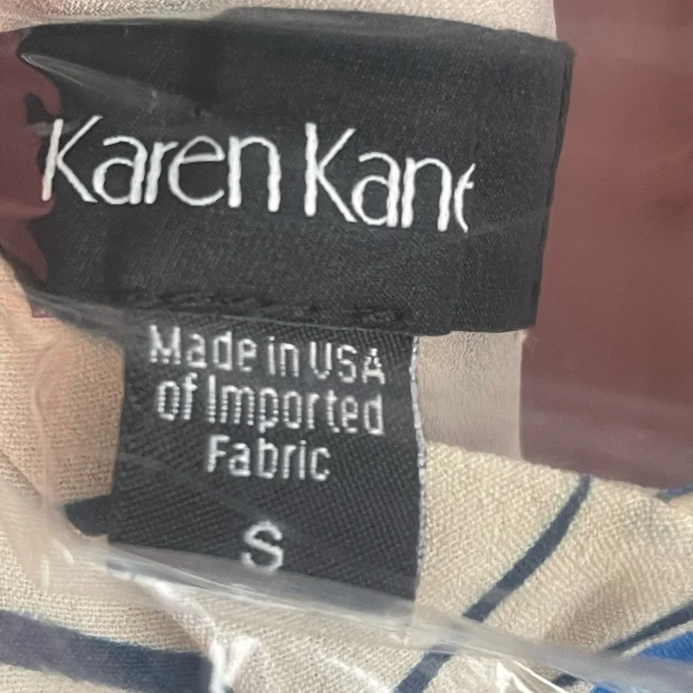 Karen Kane women’s summer dress blue leaves. - Picture 4 of 4